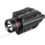 Red Laser Sight Flashlight Combo 260 Lumen CREE LED Weapon Light with Picatinny Rail Mount Tactical 650 nm Laser Sight for Pi