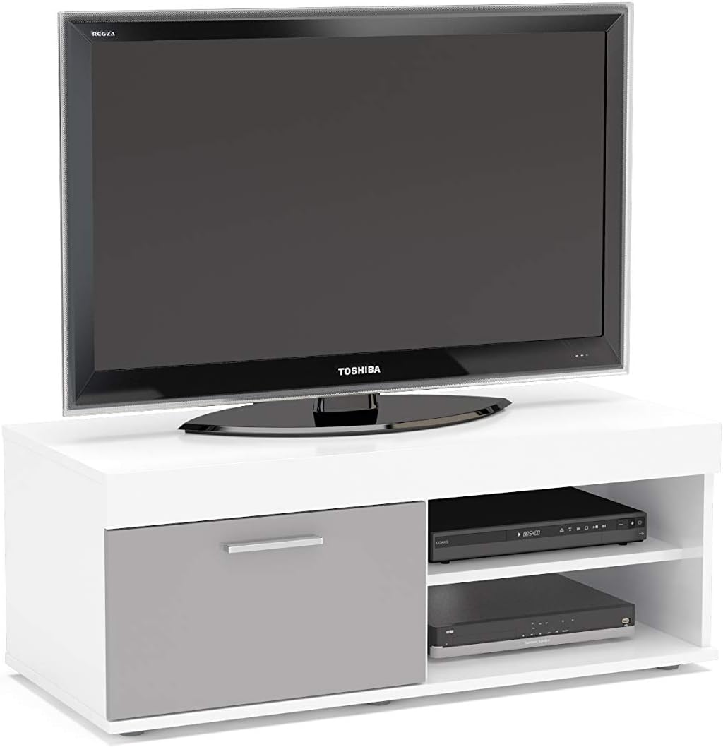 Birlea, Edgeware Small TV Unit, White & Grey BigaMart