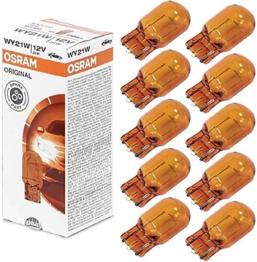 Osram 7504 Lamp with Glass Wedge Bases for Cars, pack of 1