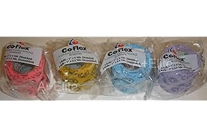 COFLEX Andover CO-Flex Cohesive Flexible Elastic Latex Bandage Compression Self Adherent Wrap 1" x5Yds Smiley Face Bright Color Pack 8/Pack Neon Pink Yellow Blue for Kids Children Pets Cats Dogs 3100SC