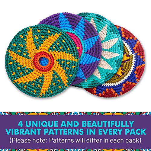 Pocket Disc Flying Disc Combo Pack - 4 Crocheted Foldable Frisbee Toys Perfect for Both Kids and Adu - //coolthings.us
