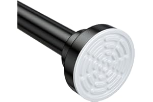 Ausemku Shower Curtain Rod Tension - 26-76 Inch Never Rust Non-Slip Spring Tension Curtain Rod No Drilling Stainless Steel Cu