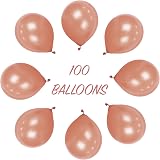 SHATCHI Rose Gold Balloons 100 Pack 12 Inch Biodegradable Latex view 2