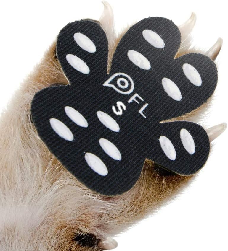 Dog Paw Protection Anti-Slip Traction Pads with Grips, 24 Pieces Self Adhesive Disposable Dog Shoes for Hardwood Floor Indoor Wear