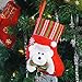 LimBridge Christmas Mini Stockings, 12 Pack 6.25 inches Small 3D Kids Mixed Set, Felt Xmas Tree Santa Claus Snowman Reindeer Gift Card Silverware Holders, Mini Personalized Holiday Treat Bags