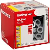 fischer SX Plus Expansion Wall Plug 12mm x 60mm Pack 25