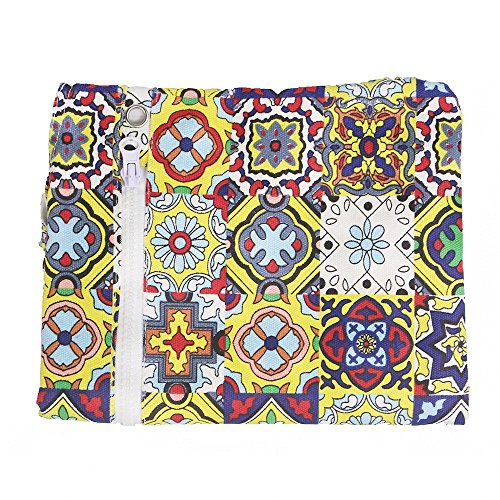 Knitting Tote Bag Yarn Storage Organizer for Small Projects (Glitzy Frescoes)