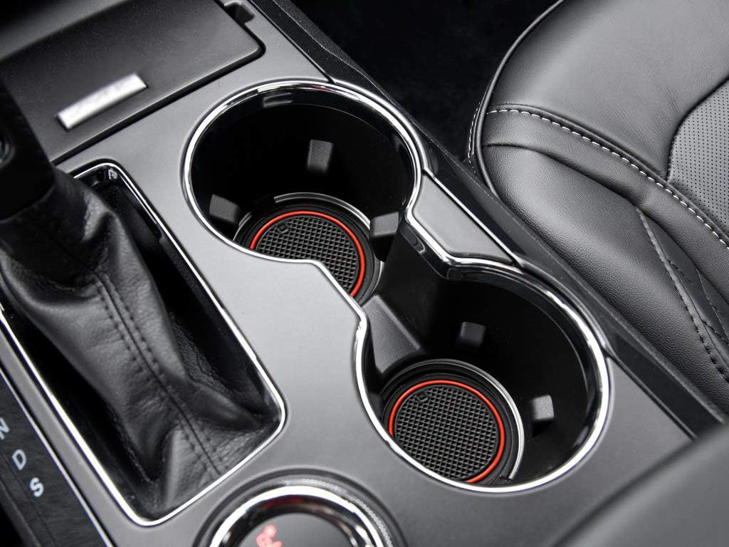 Amazon Com Auovo Anti Dust Mats For Ford Explorer 19 18 17 16 Custom Fit Door Pocket Liners Cup Holder Pads Console Mats Interior Accessories 28pcs Set Red Automotive