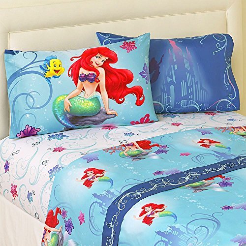Disney Little Mermaid Full Sheet Set Beachfront Decor