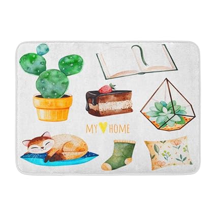 Amazon Com Cozy Home With Plants Sleeping Cute Kitten Book Tasty
