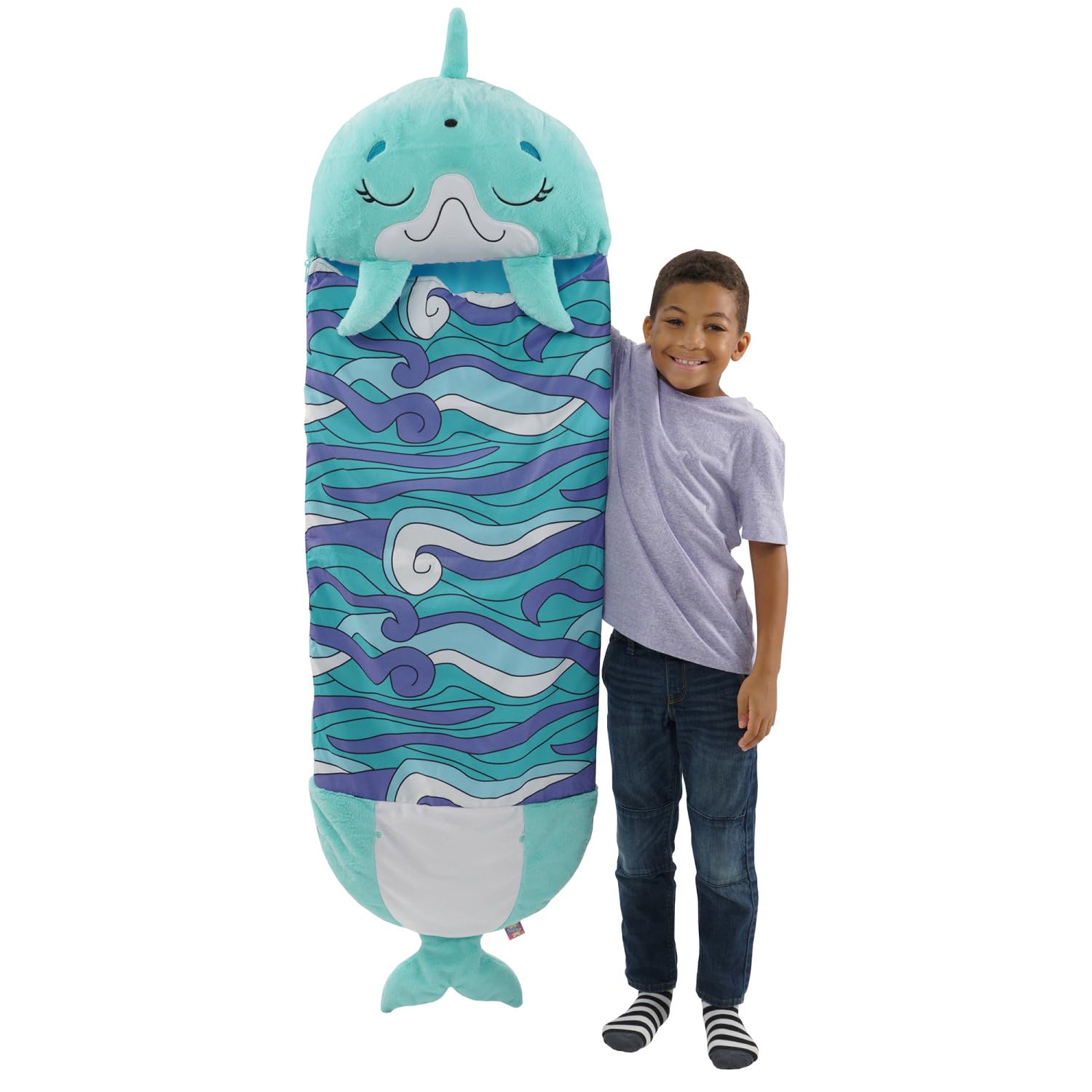 Happy Nappers Pillow & Sleepy Sack Medium Dolphin 54