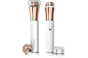 IMUSTHAV Professional Fast, Precise, Painless Facial Hair, Lips and Chin Remover for Women, USB Rechargeable Facial Epilator, 18K gold-plated hypoallergenic 13mm Dual ring floating head, 360° LED light