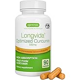 Igennus Longvida Lipidated Curcumin 500mg, Ultra Bioavailable & Sustained Action, 65x Higher Plasma Levels, Intensive Support, Free-Form Curcumin, Vegan, 90 Capsules