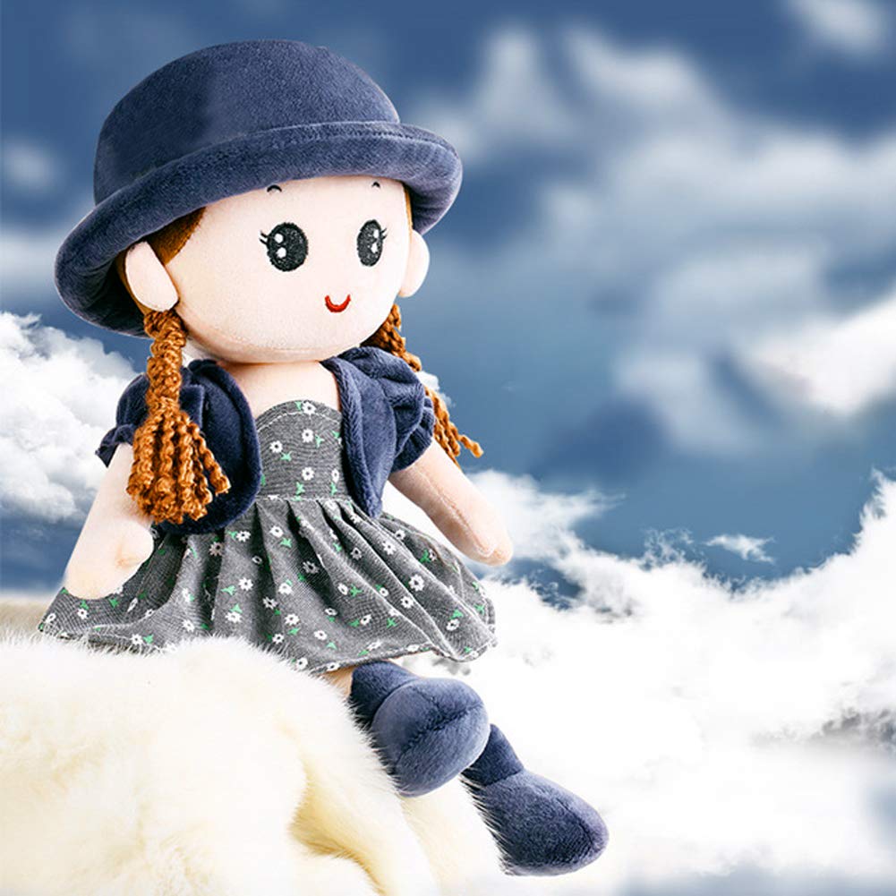 XINCHIA Plush Stuffed Rag Dolls Cute Soft Cartoon Rag Doll with Detachable Hat Skirt Companion Fairy Dolls Beautiful Table Decoration Plush Doll Fairy Tale Doll Ornament for Birthday Party