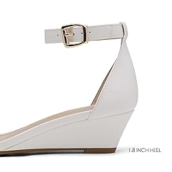 DREAM PAIRS Women's Ankle Strap Low Wedge Sandals