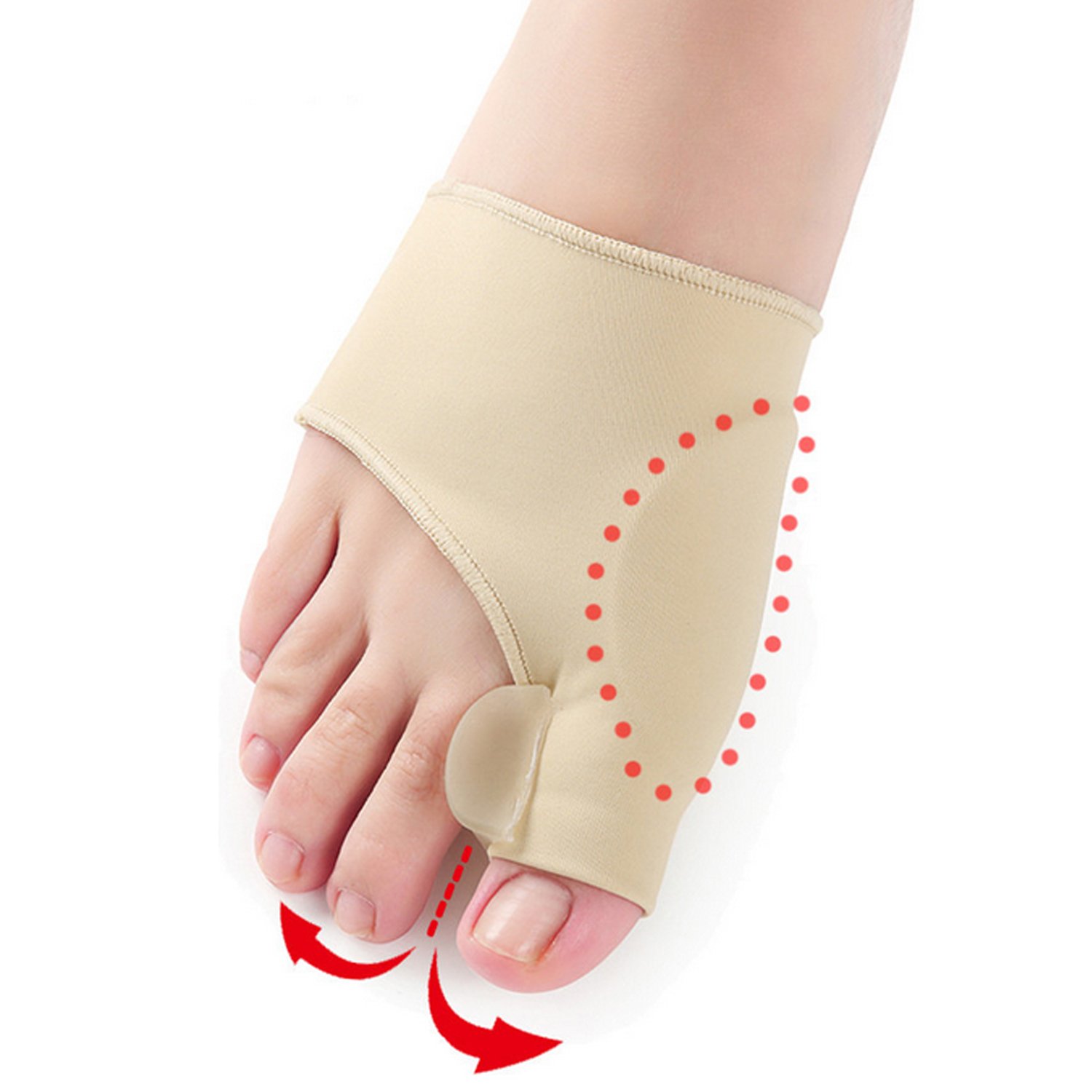 Gel Pad Bunion Protector Sleeves Corrector Pad with Gel Toe Separators