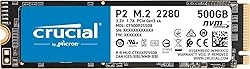 Crucial P2 500GB 3D NAND NVMe PCIe M.2 SSD Up to