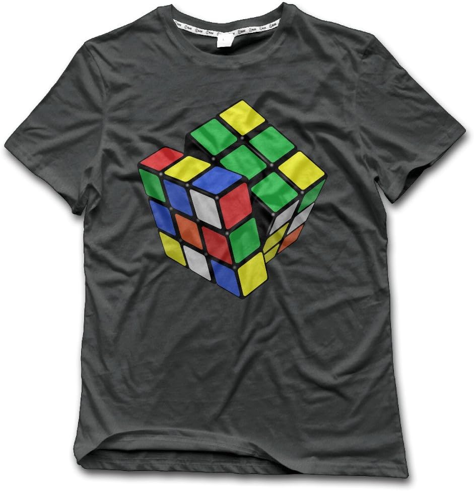 Rubix Cube T Shirts,WEINFUN Fashion Mens Shirt,100% Cotton For Men,DeepHeather