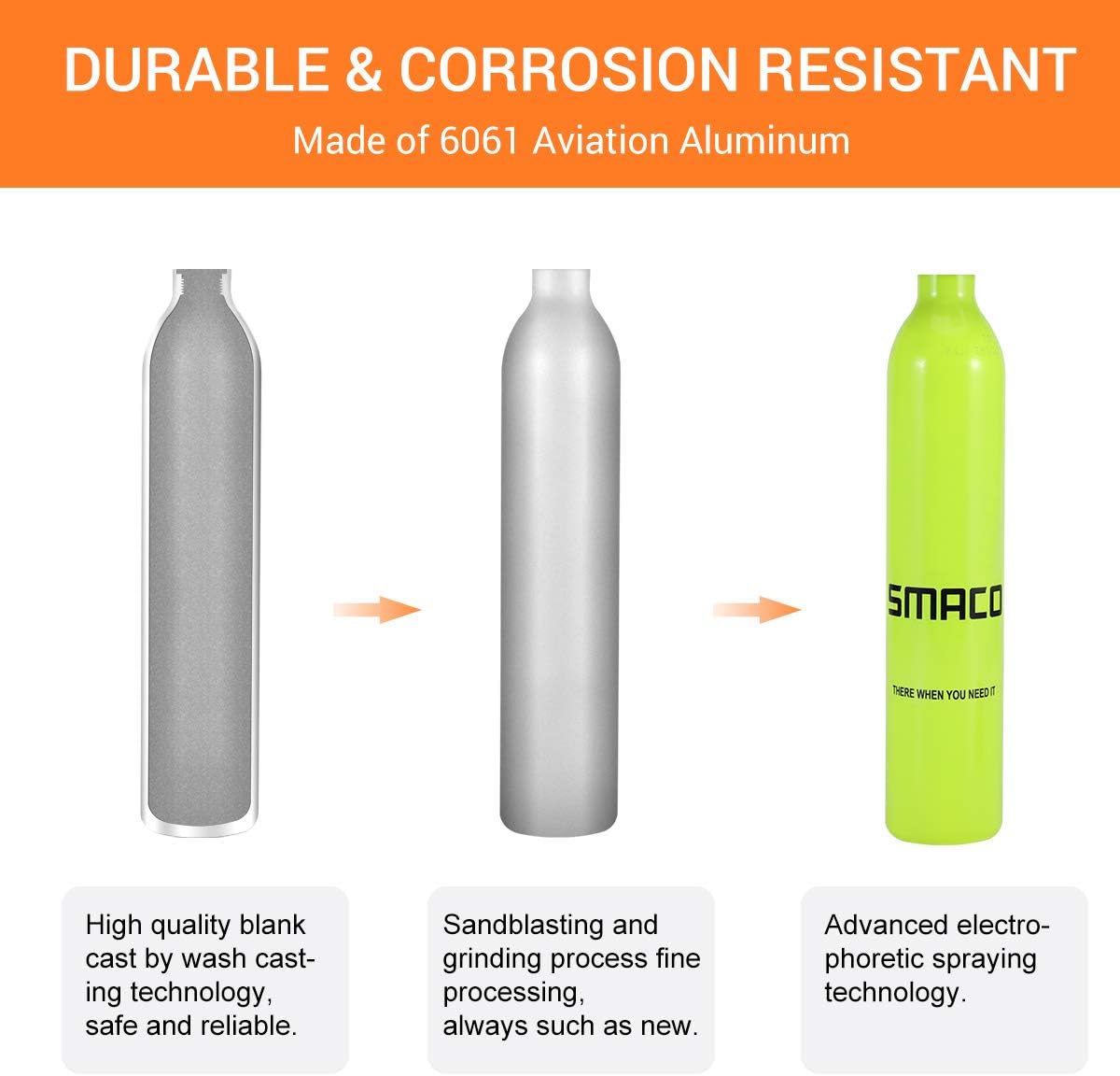 SMACO Mini Scuba Tank Diving Gear for Diver Scuba Diving Tank Oxygen Cylinder with 5-10 Minutes Capability Diving Oxygen Underwater Breathing Device 0.5L Diving & Snorkeling Equipment S300 : Sports & Outdoors