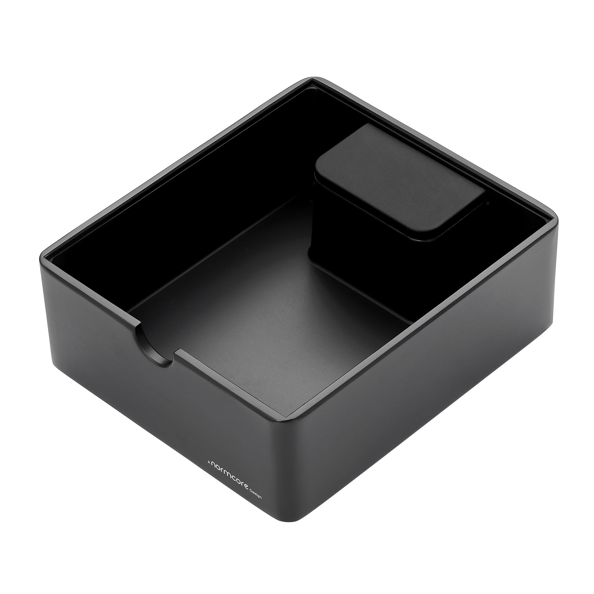 Normcore Compact Espresso Knock Box, Metal Coffee Knock Box, Heavy-Duty Knockbox, Anodized Aluminum, Espresso Accessories for Coffee Grounds, Black