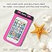 SINOELE Waterproof Case Dustproof Snowproof Outdoor Sport Pouch Case Universal for iPhone Galaxy Samsung Haiwei(Rosy)