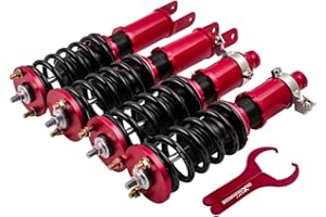 ZYAUTO Coilovers for Honda Civic 1996-2000 / for Acura Integra 1990-1993 Suspension Kit Coilover Spring Lower Strut Shock Absorber Adjustable Height Red