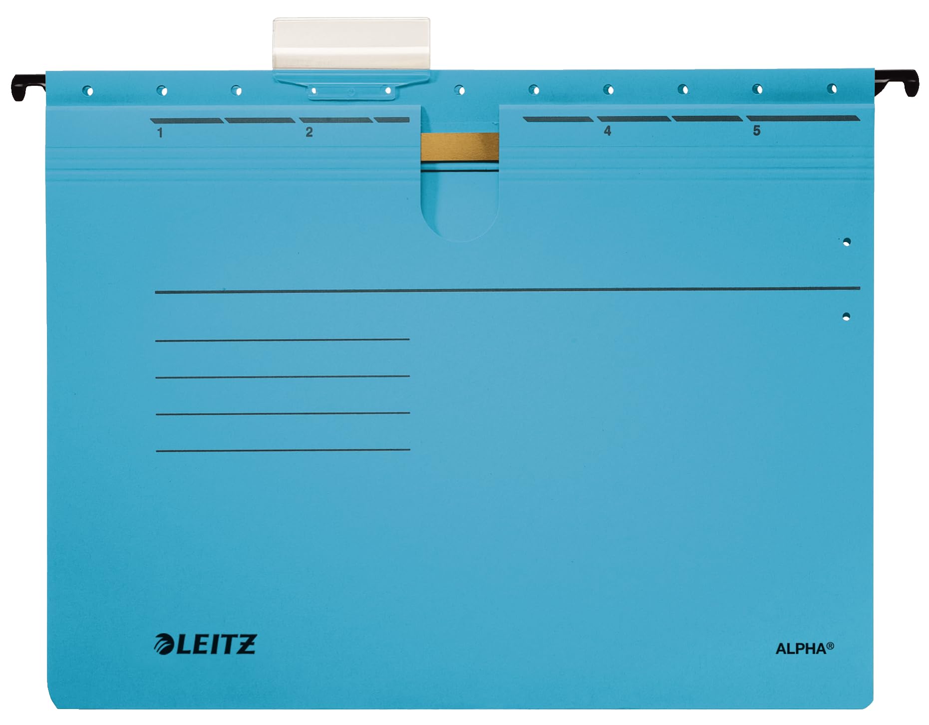 Leitz Alpha 19843035 Suspension Files for Professional Filing Pack of 5 Coloured Card Blue