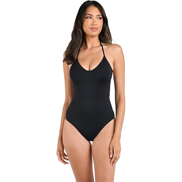 Solid Moderate One Piece Swimsuit Hurley