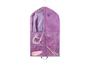 QCHENGSAN Waterproof Hanging Garment Bag,40 inch Garment Bags for Hanging Clothes,Garment Bags for Travel Storage,Dance Clothes Bag,Kids Cheer Garment Bag for Dance Costumes Cheerleading Uniform