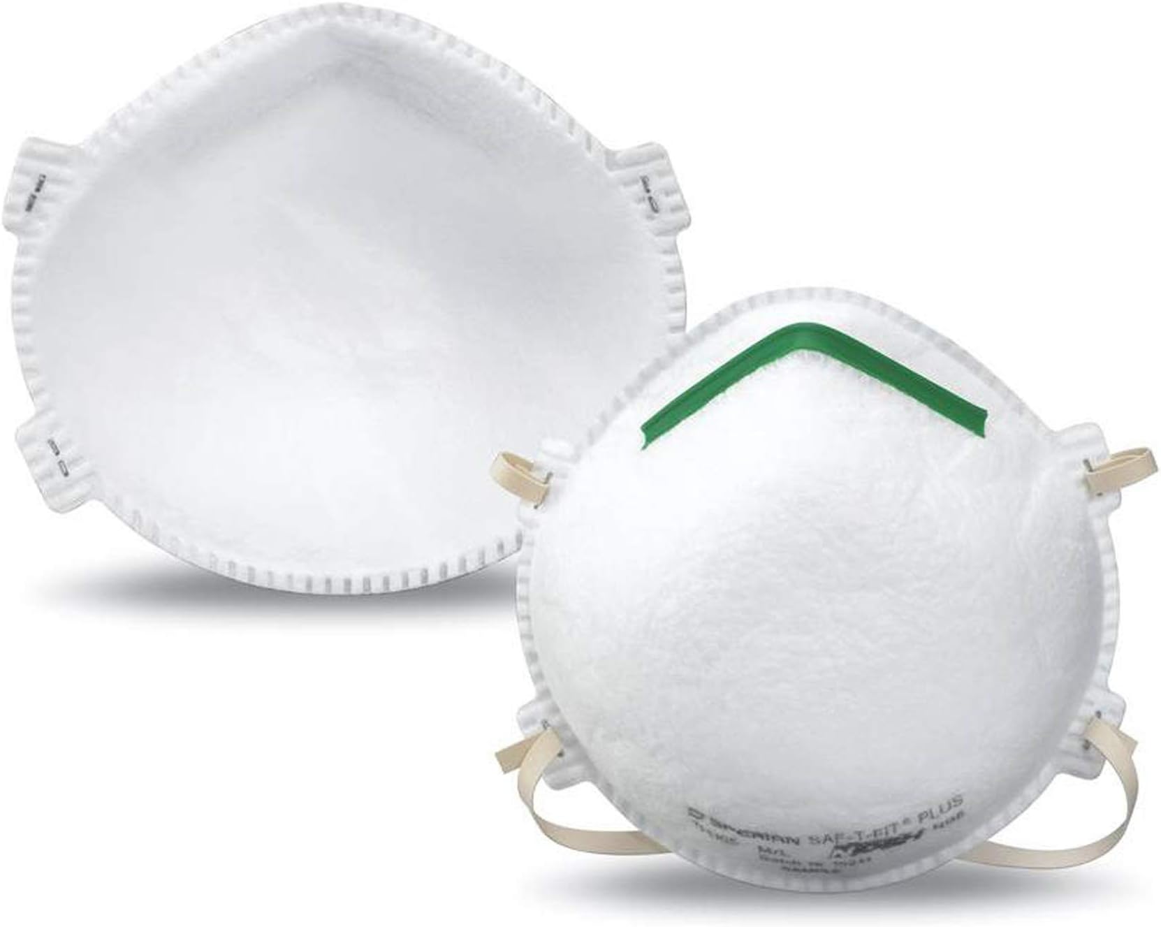 Honeywell NIOSH-Approved N95 Respirator Mask for Airborne Particulates, 2-Pack (RWS-54002)