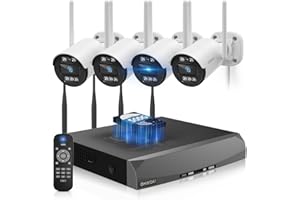 OHWOAI 《130°Wide Angle & Two-Way Audio》Wireless Security Camera System Outdoor, WiFi Cameras Systems,Video Surveillance DVR Kits