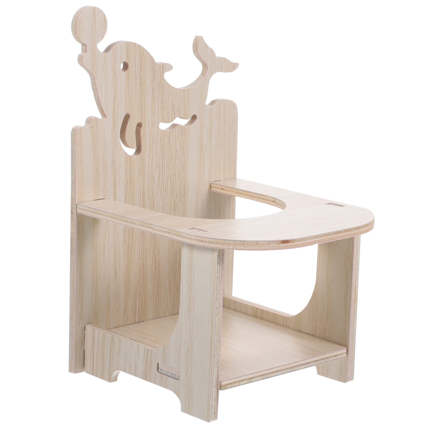 WOONEKY 1 Set Hamster Chair Rodent Chair Pet Chair Photography Prop Hamster Feeding Chair Hamster Dining Chair Small Animal Furniture Cage Accessories Dwarf Chair Gerbil Wooden Hedgehog