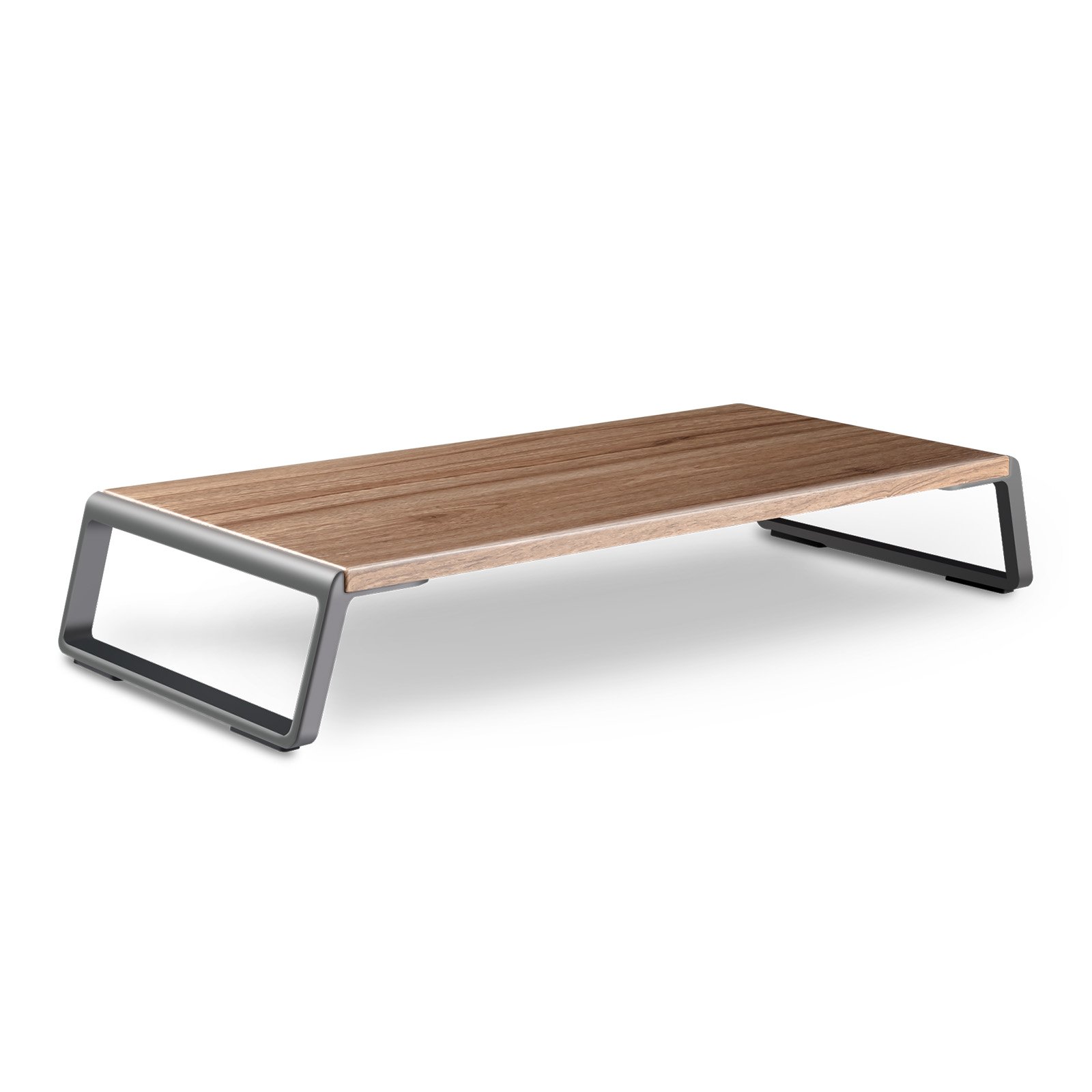 ThingyClub Monitor Stand Riser with Metal Feet for Computer Laptop iMac TV LCD Display Printer, Computer Monitor Riser with Desk Tabletop Organizer 20x9.45inch Sturdy Platform Save Space (Hickory)