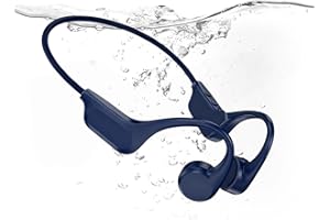 HOSTENA 2025 Upgrade Bone Conduction Headphones-SwimBeats, IP68 Waterproof Swimming Headphones| 32GB Storage| BT 6.0| 28g Lightweight| 8H Battery, Open-Ear Headphones for Swimming, Running, Cycling(Indigo)