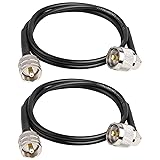 MOOKEERF CB Coax Cable - 2PCS 3FT RG58 UHF PL-259