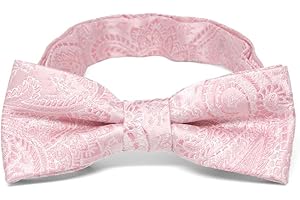 tiemart Boys' Pre-Tied Adjustable Band Collar Bow Tie For 0 to 10 Years Old