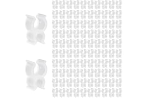 Fukaisu 100pcs 3/16" Wire Frame Christmas Light Clips, Plastic Xmas Mini Lights Clips for Outdoor Decor Reindeer & Wire Frame Displays