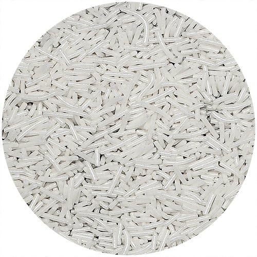 Natural Colour Gluten GMO Nuts Dairy Soy Free Shimmer Sprinkles (Shimmer White - 2 lbs)