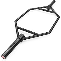 Synergee 20kg and 25kg Chrome or Black Olympic Hex Barbell Trap Bar with Rotating, Flat or Raised Handles for Squats, Deadlif