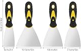 FANTESI 4 Pcs Stainless Steel Wallpaper Scraper Set 12.5/10/7.5/5 cm view 2