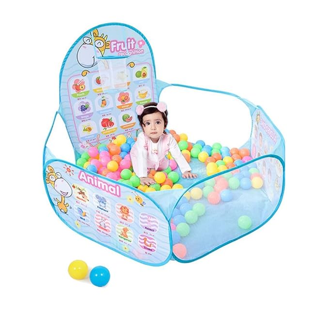Luerme Faltbarer Ball, mit Mini-Basketball, Kinder-Spielzelt, Bälle, Kinder Laufstall Bällebad POOL-, Tier- und Muster
