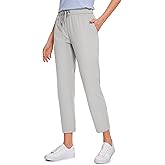 CRZ YOGA Womens High Waisted 4-Way Stretch Golf Capris 25" Short - Work Pants Athletic Lounge Workout Ankle Pants