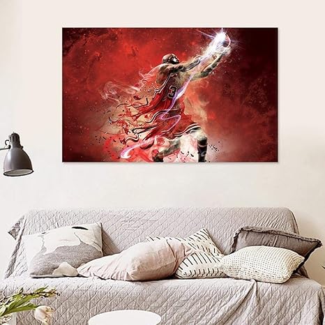 Amazon バスケットボールスター神戸スラムダンクキャンバス絵画ブラックマンバキャラクターポスターリビングルームの寝室の壁アート写真家の装飾50 75センチフレームなし ウォールステッカー オンライン通販