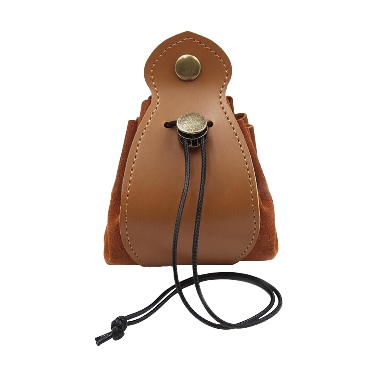 Leather Dice Bag,Drawstring Vintage RPG Pouch for Coins Currency Dice and Small Accessories
