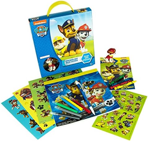 Paw Patrol Art Set by Mad Fun Toys (Sticker &amp; Art Studio, Play Pack, Made in the USA Temporary Tattoos)