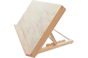 Sclmgo Chevalet de table en bois pour peinture, croquis, dessin, bureau, portable, réglable, pliable, pour scénarios créatifs