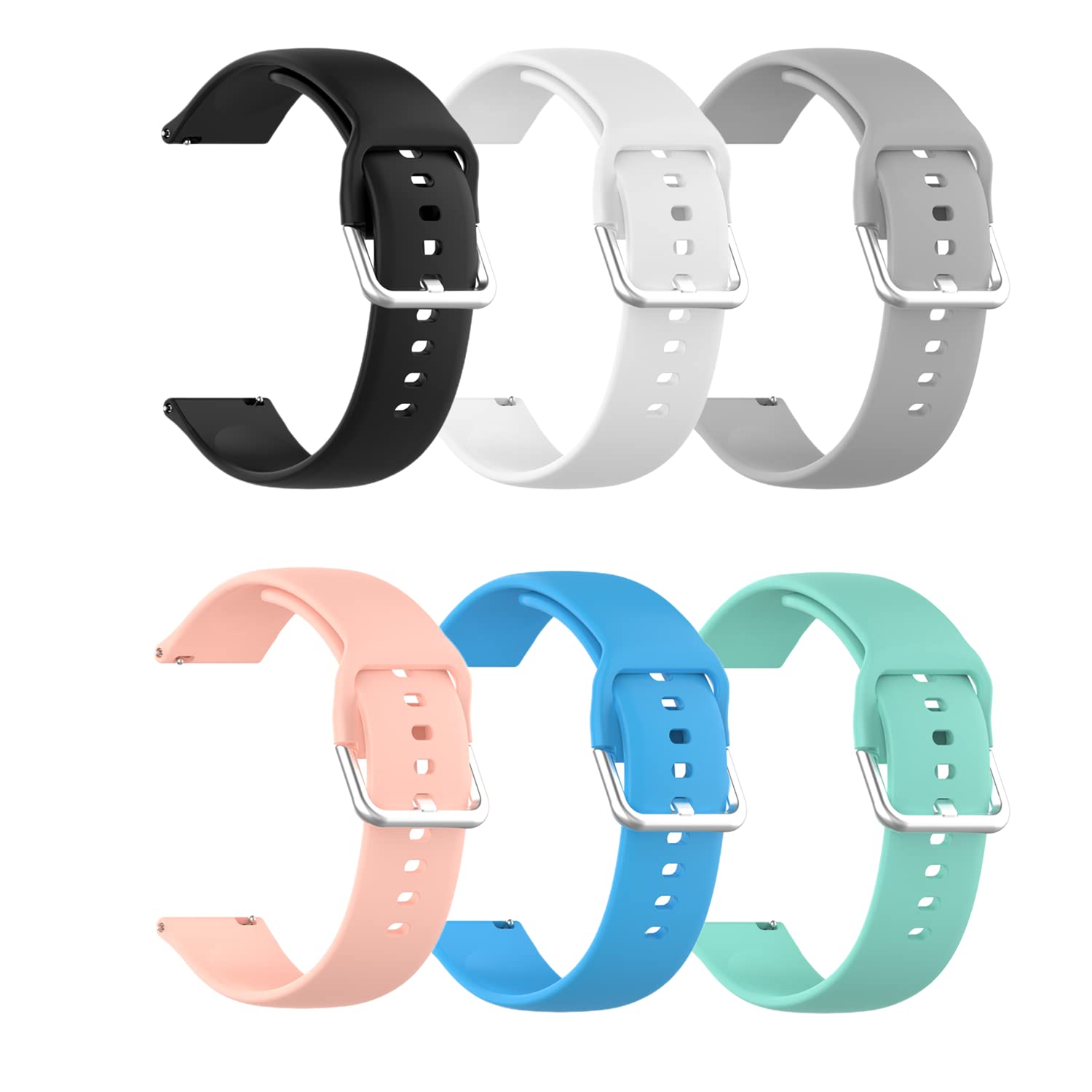 Photo 1 of AGGDSH for Verizon Gizmo Watch 2 Smart Strap Girls Boys Replacement 20mm Strap Quick Release Accessories (black+White+grey+light pink+sky blue+teal)