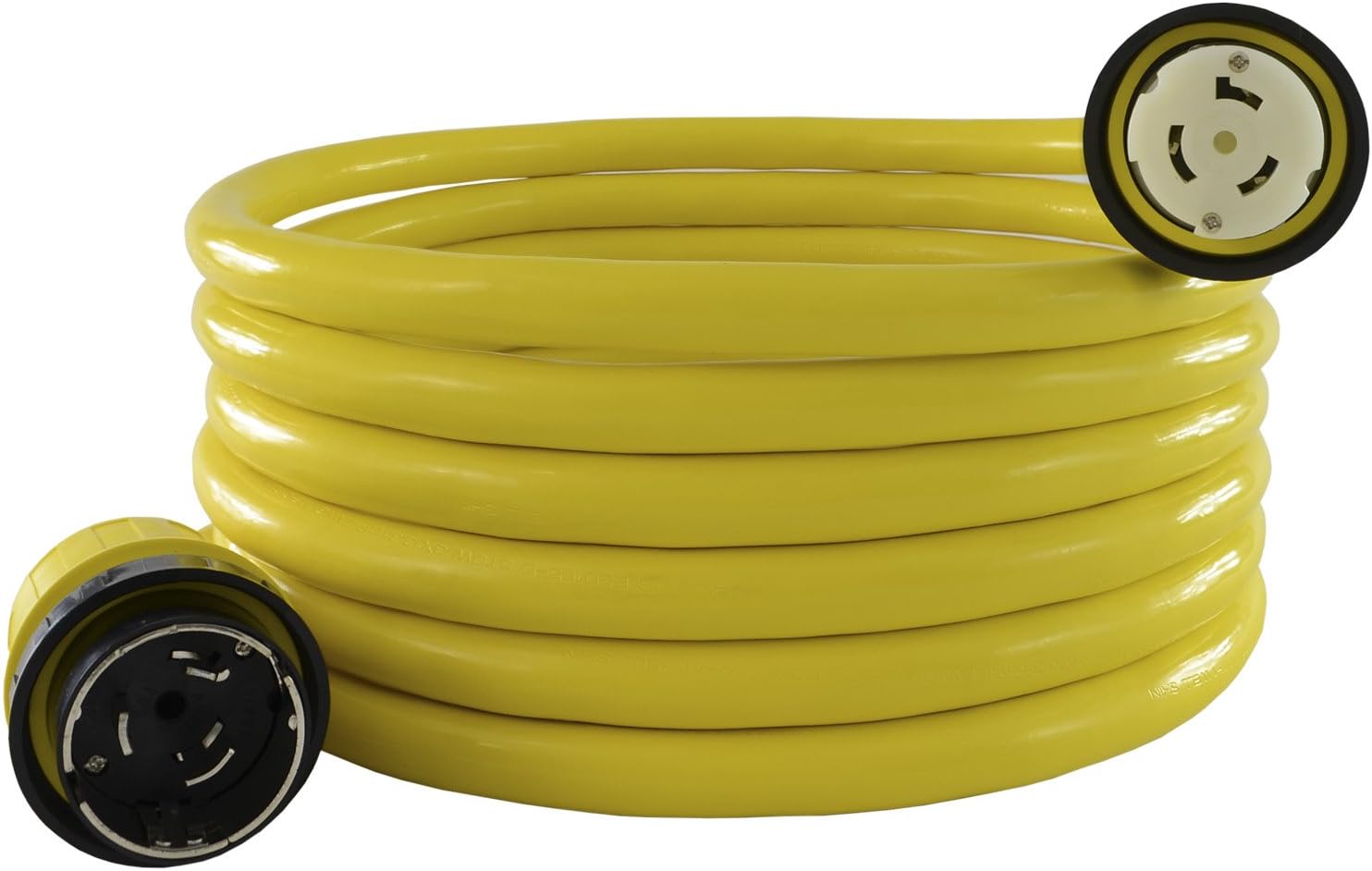 Conntek 50 Amp 125-Volt Marine Shore Power 3 Wire Extension Cord with Threaded Ring : Boating Shore Power Cords : Sports & Outdoors