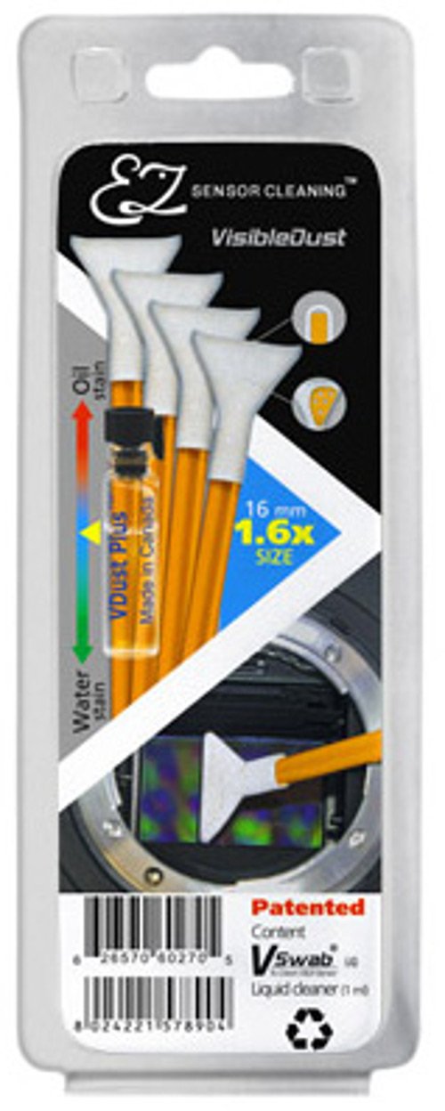 Visible Dust 1.6x Sensor Cleaning Kit (Vdust Solution and 4 Orange Swabs)