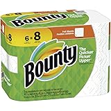 Bounty Paper Towels, White, 6 Big Rolls
